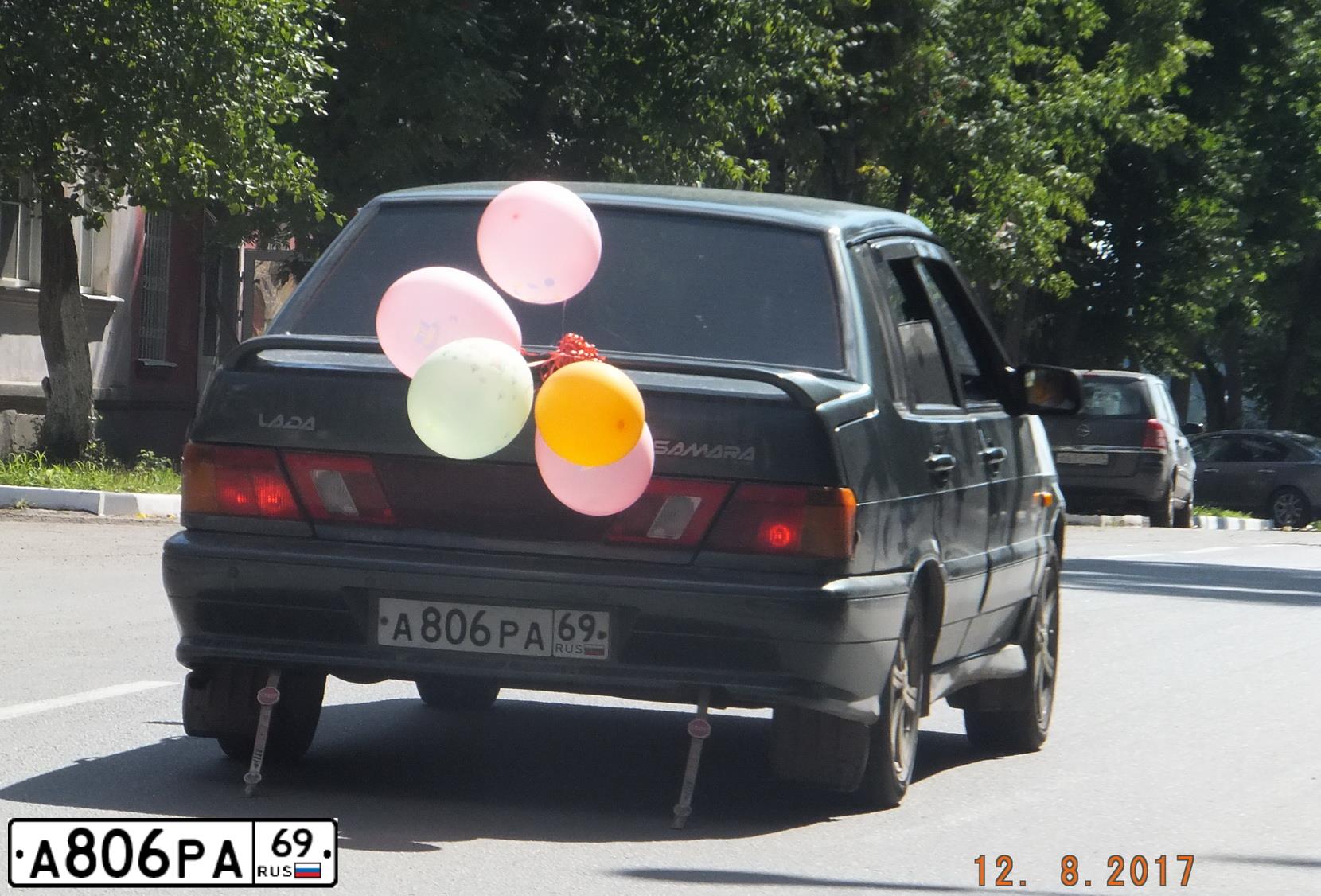 Фото автомобиля LADA 2115 SAMARA, 2009 — госномер А806РА69. Цвет: СЕРО СИНЕ-ЗЕЛЕНЫЙ