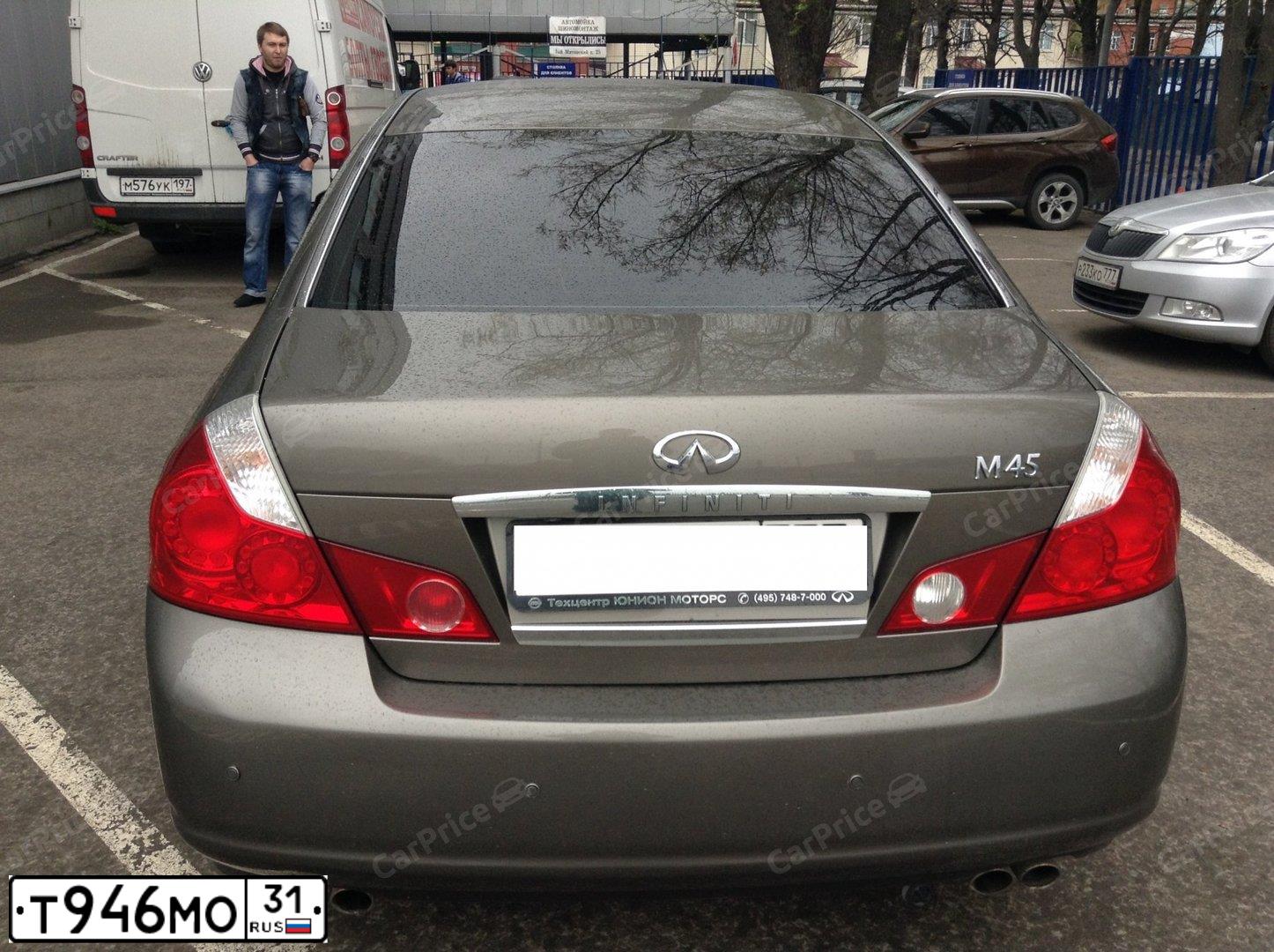 Фото автомобиля INFINITI M, 2006 — госномер Т946МО31. Цвет: СЕРЫЙ