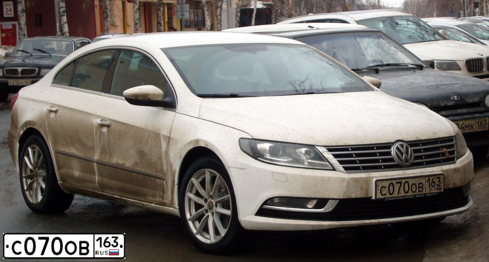 Фото автомобиля VOLKSWAGEN CC, 2012 — госномер С070ОВ163. Цвет: Белый