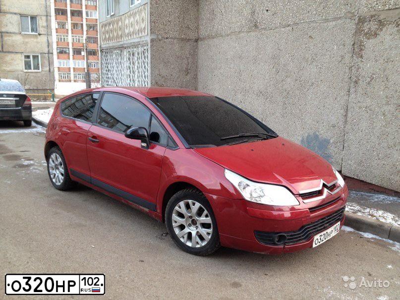 Фото автомобиля CITROEN C4, 2006 — госномер О320НР102. Цвет: Красный