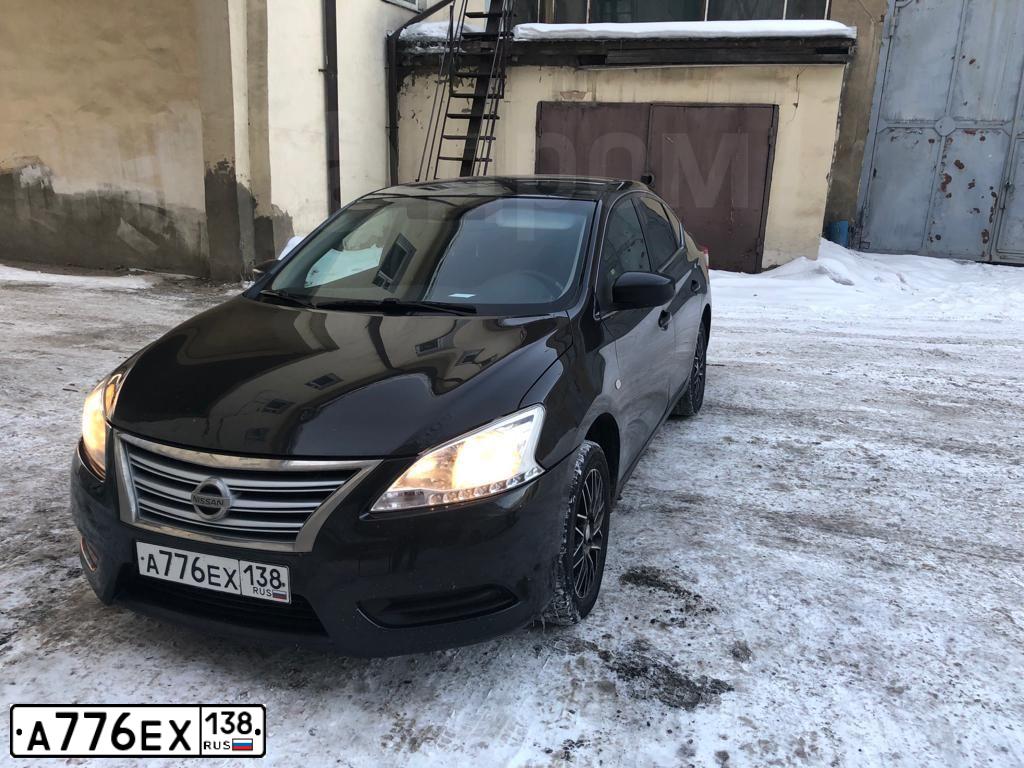 Фото автомобиля NISSAN SENTRA/LUCINO/, 2015 — госномер У217НС138. Цвет: ЧЕРНЫЙ