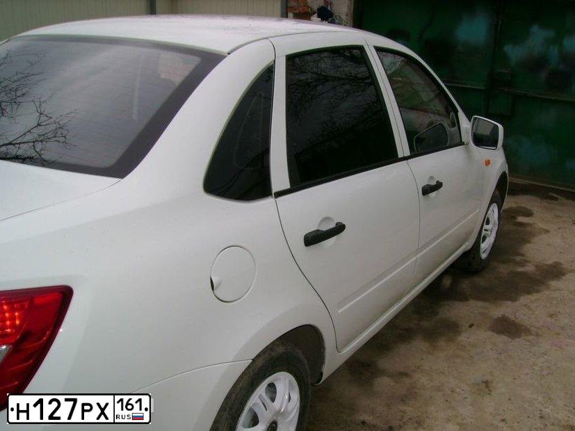 Фото автомобиля LADA GRANTA, 2014 — госномер К495АМ180. Цвет: Белый