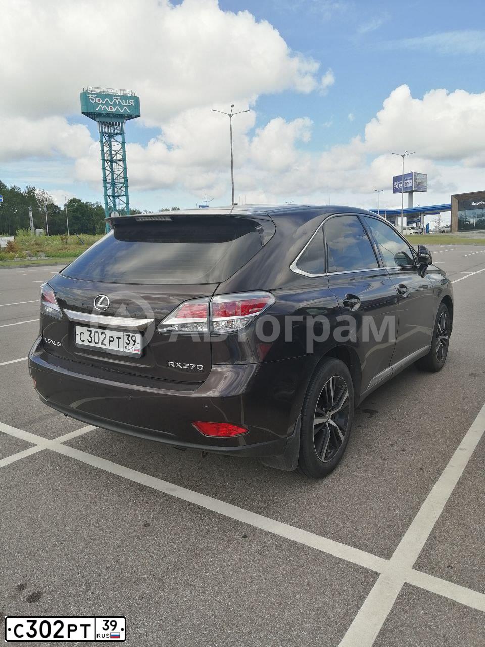 Фото автомобиля LEXUS RX, 2014 — госномер Н222ОТ39. Цвет: БРОНЗОВЫЙ