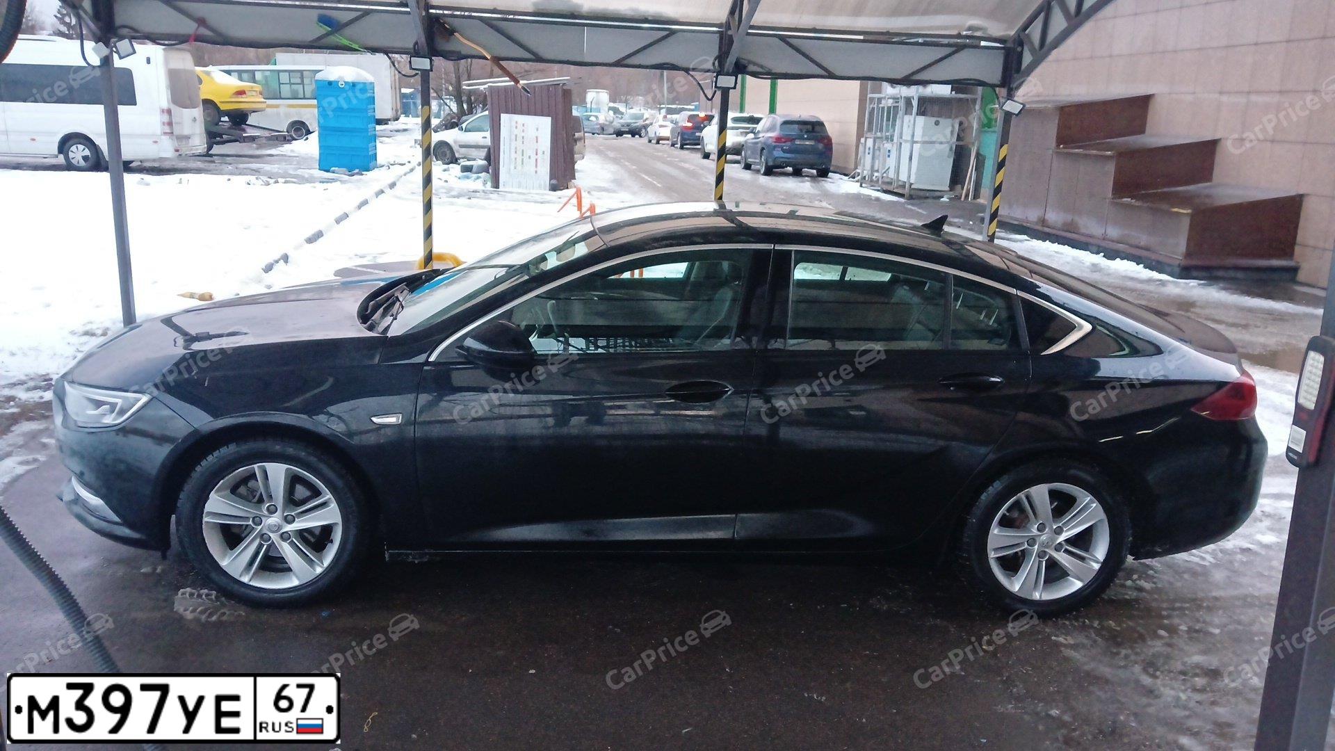 Фото автомобиля OPEL INSIGNIA GRAND SPORT, 2019 — госномер М397УЕ67. Цвет: ЧЕРНЫЙ