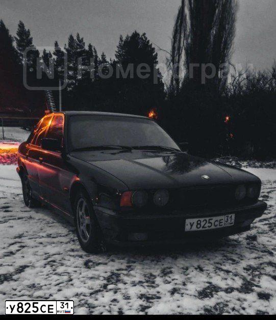 Фото автомобиля BMW SERIE 5, 1994 — госномер У825СЕ31. Цвет: ЧЕРНЫЙ