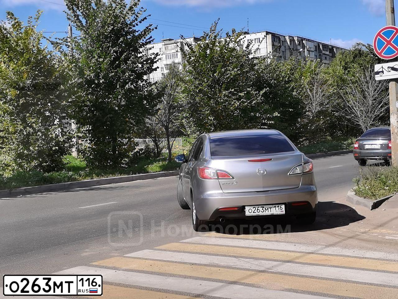 Фото автомобиля MAZDA 3, 2011 — госномер О263МТ116. Цвет: СЕРЕБРИСТЫЙ