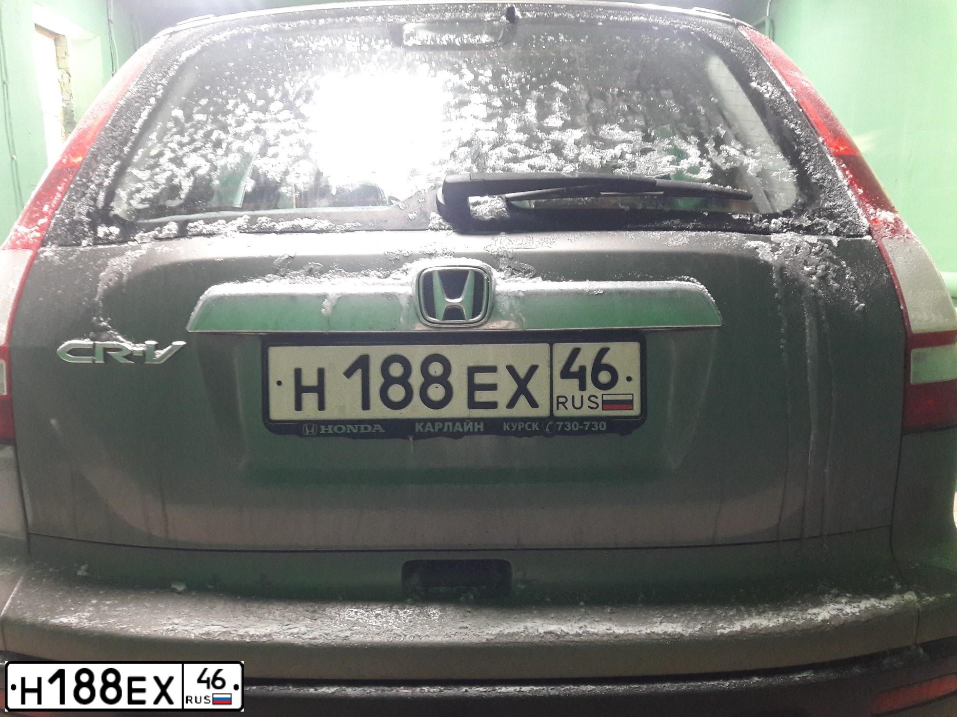 Фото автомобиля HONDA CR-V, 2008 — госномер Н188ЕХ46. Цвет: СЕРЫЙ