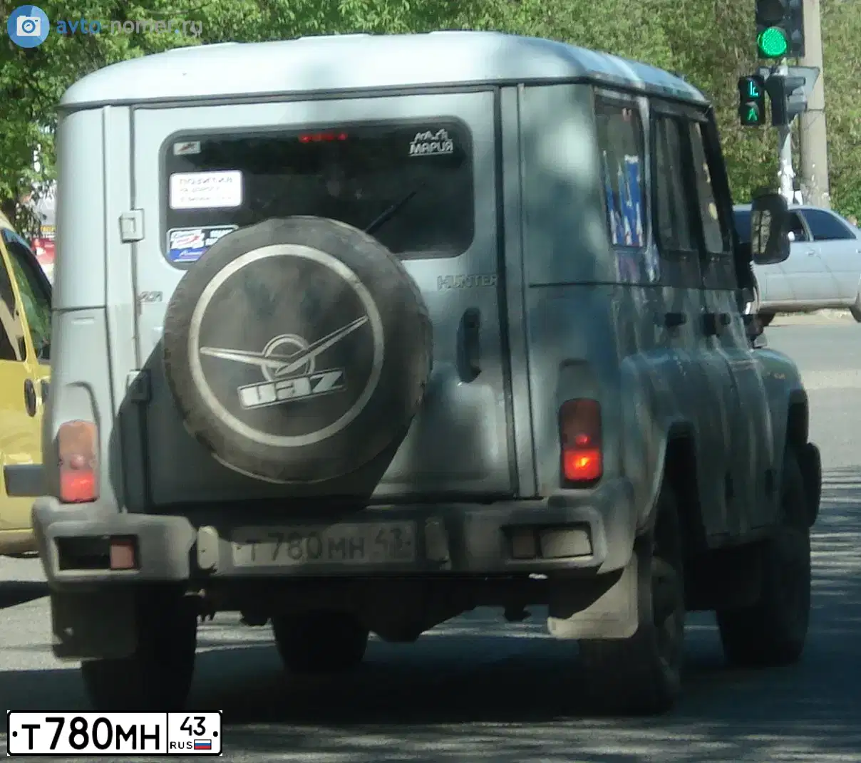 Фото автомобиля UAZ 3151 / HUNTER, 2008 — госномер М871ОР43. Цвет: ЦВ СХ А54 ПО ГОСТ Р 50574-2019