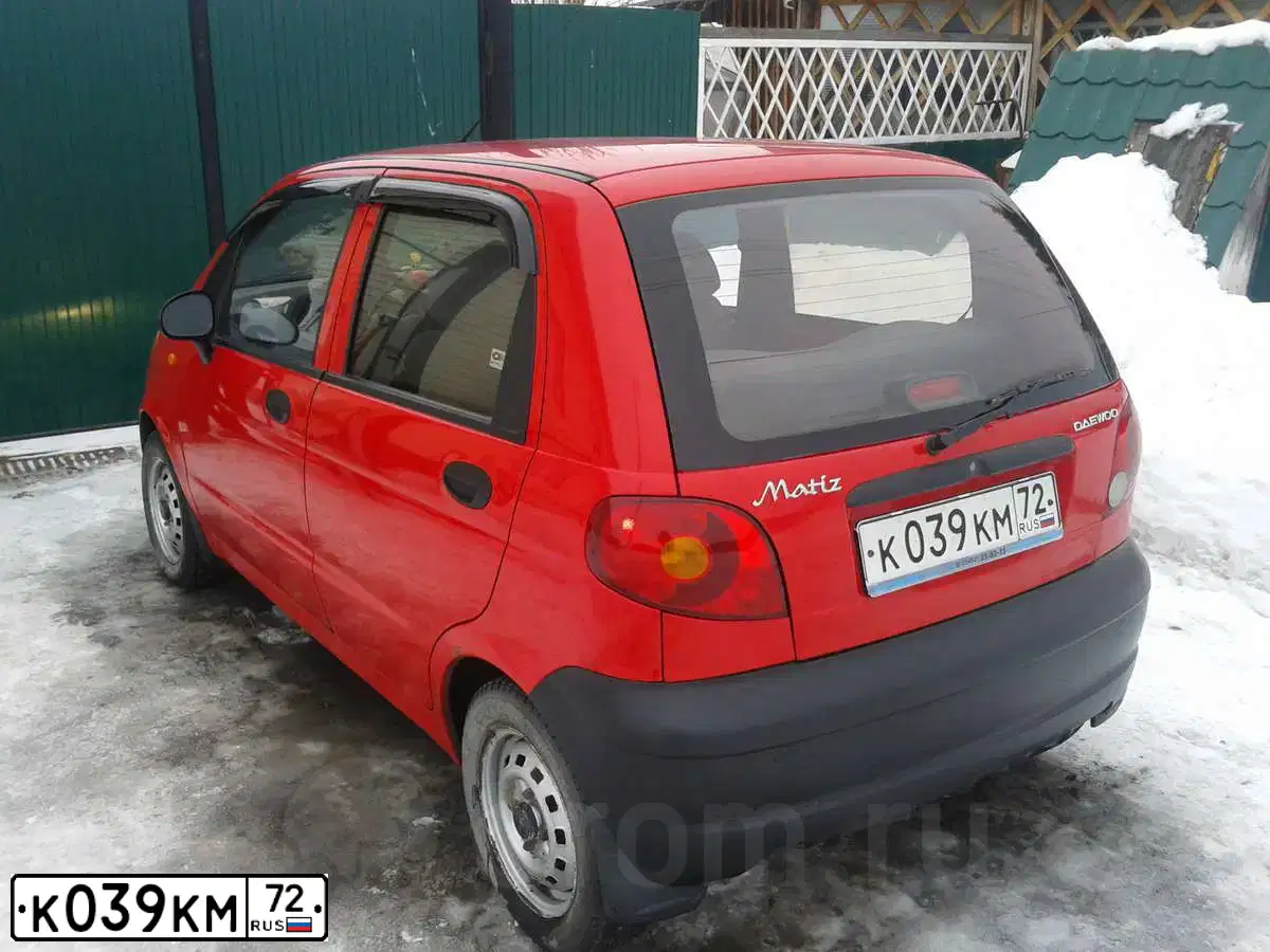 Фото автомобиля DAEWOO MATIZ, 2007 — госномер К039КМ72. Цвет: КРАСНЫЙ