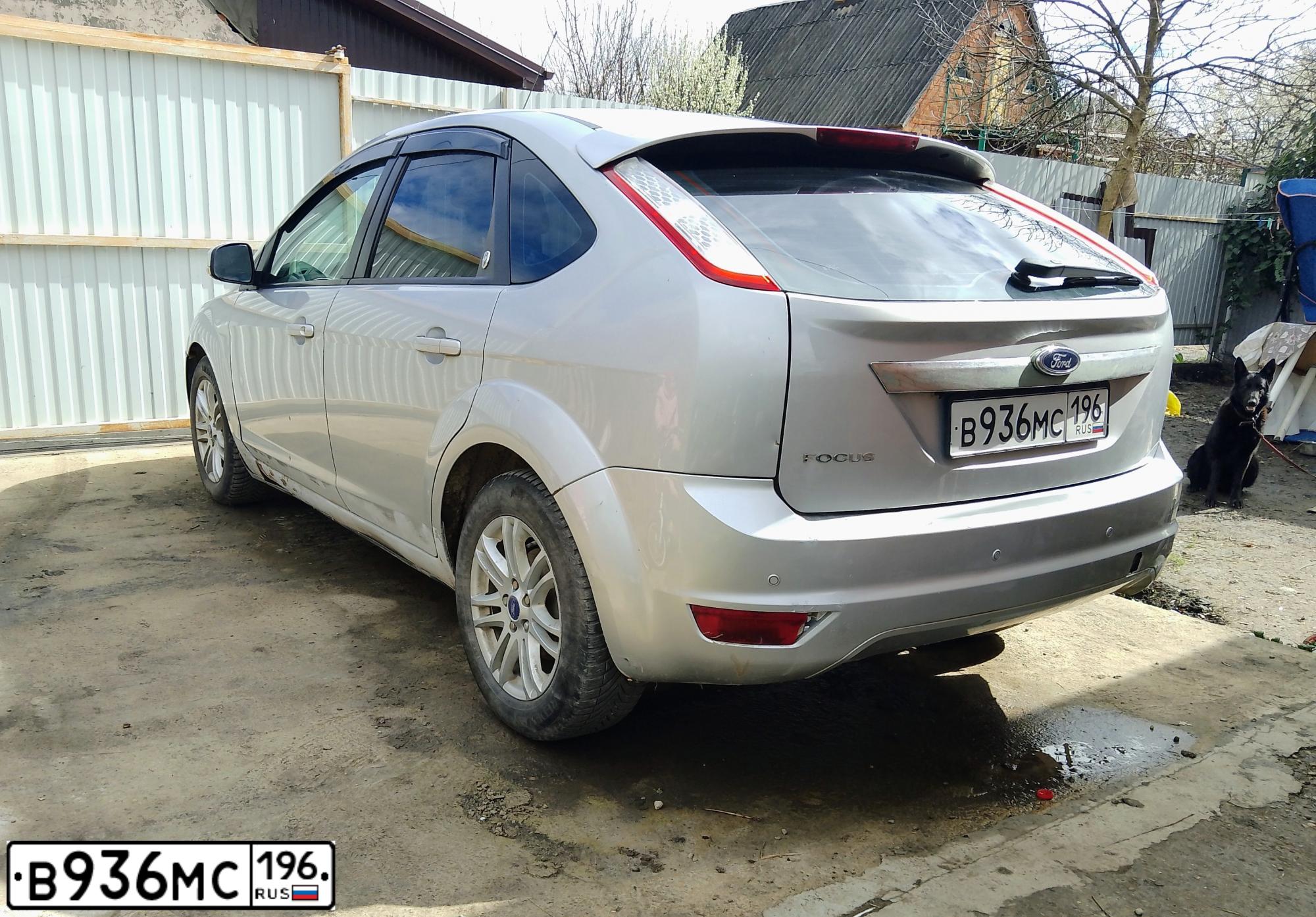 Фото автомобиля FORD FOCUS, 2008 — госномер Н388СЕ193. Цвет: СЕРЫЙ