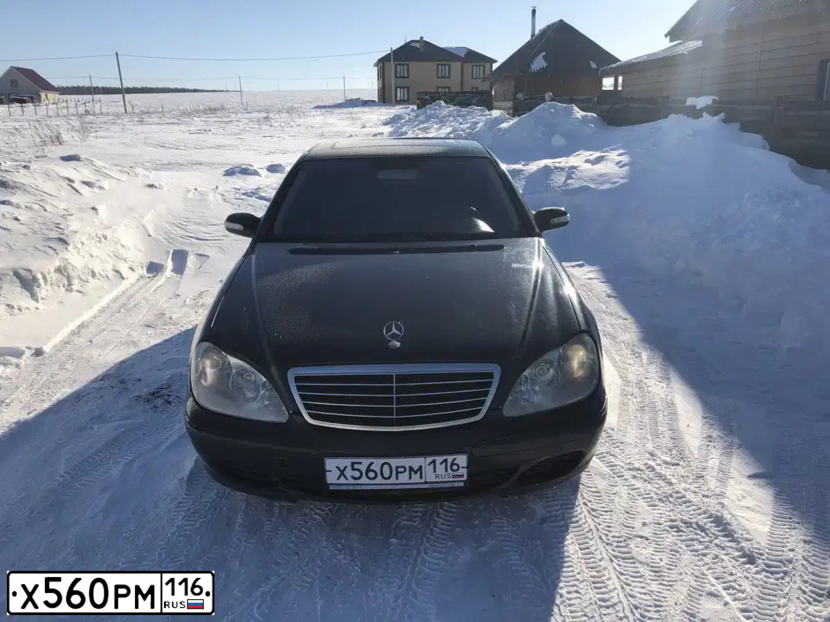 Фото автомобиля MERCEDES S-KLASSE, 2003 — госномер А969УР716. Цвет: ЧЕРНЫЙ