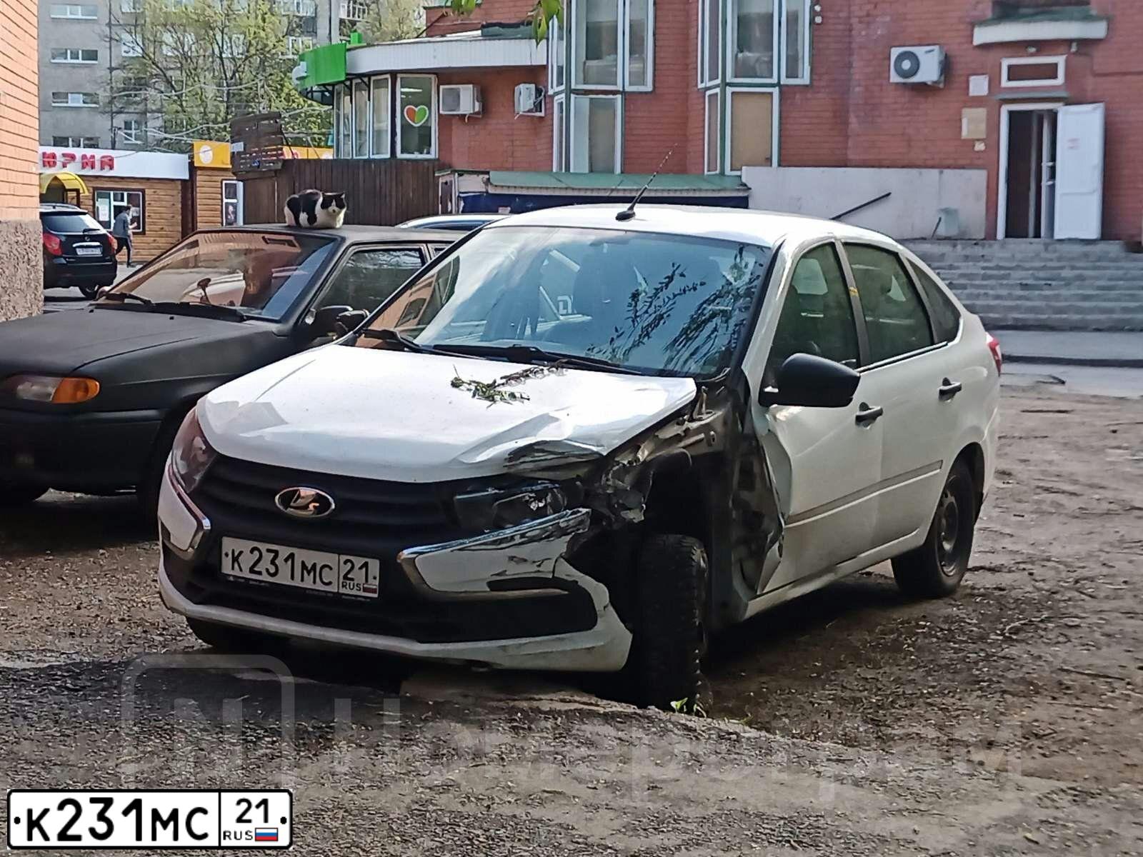 Фото автомобиля LADA 2191 GRANTA, 2019 — госномер К231МС21. Цвет: БЕЛЫЙ