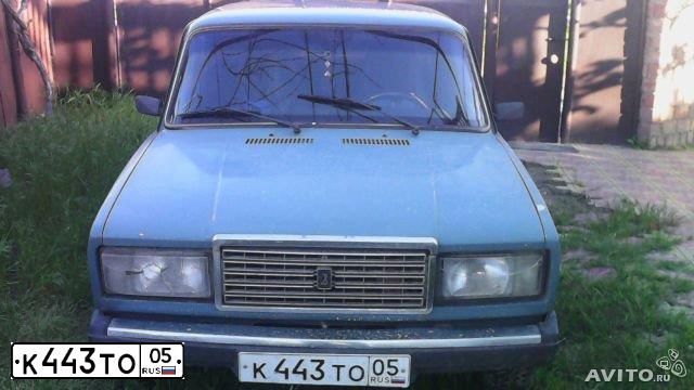 Фото автомобиля LADA 2107, 2005 — госномер К443ТО05. Цвет: СЕРО-СИНИЙ
