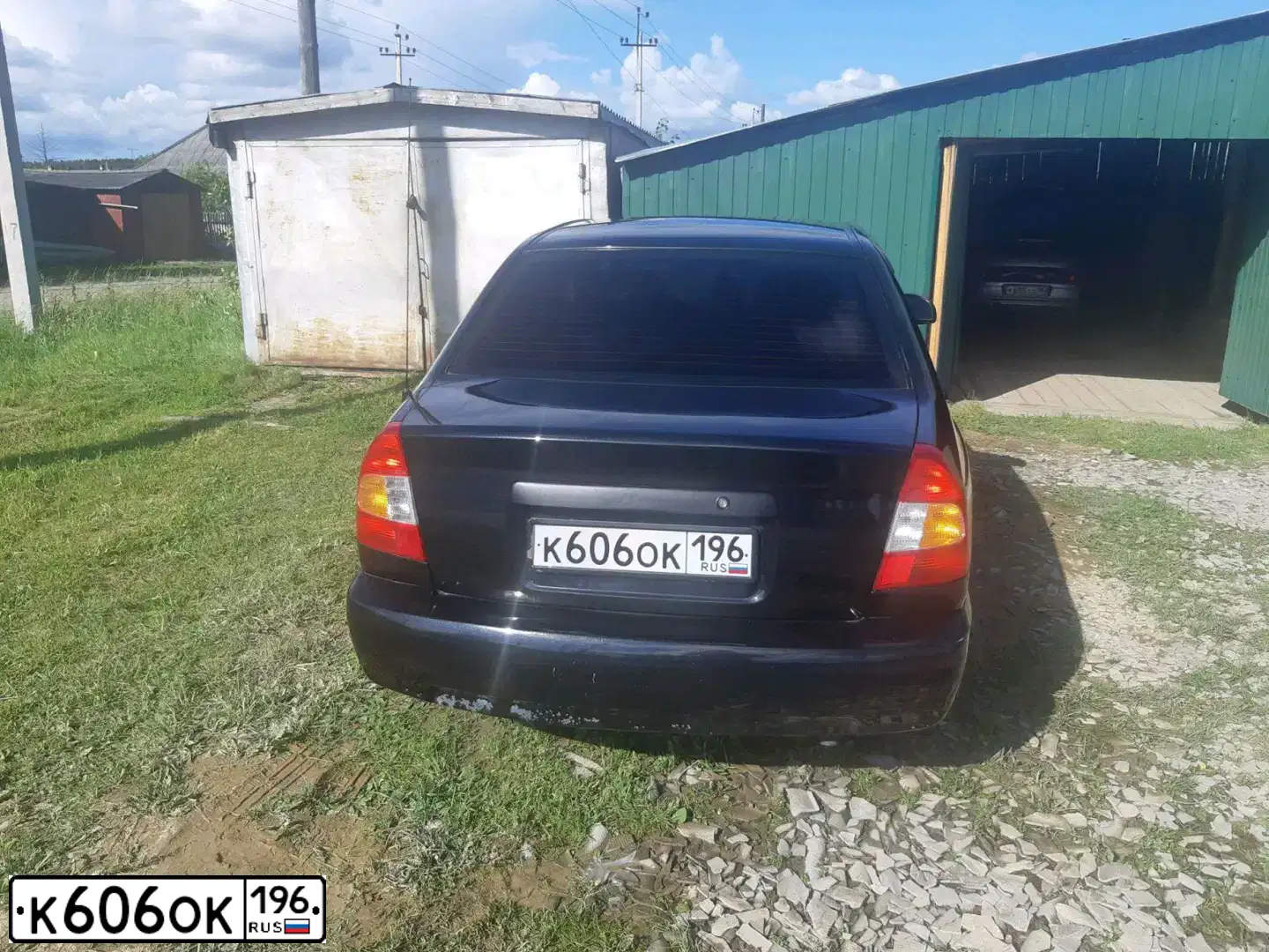 Фото автомобиля TAGAZ ACCENT, 2008 — госномер К606ОК196. Цвет: ЧЕРНЫЙ