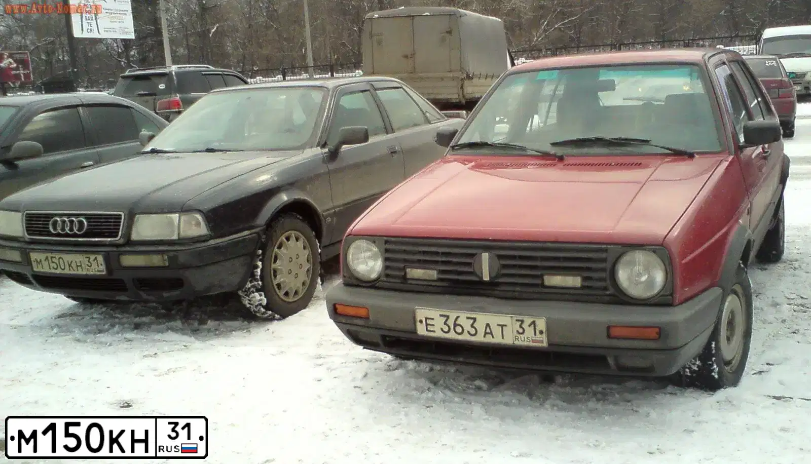 Фото автомобиля AUDI 80, 1992 — госномер Р474КК136. Цвет: ЧЕРНЫЙ