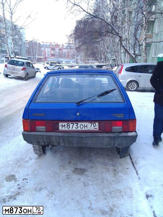Фото автомобиля LADA 2109 SAMARA, 2000 — госномер М873ОН70. Цвет: синий