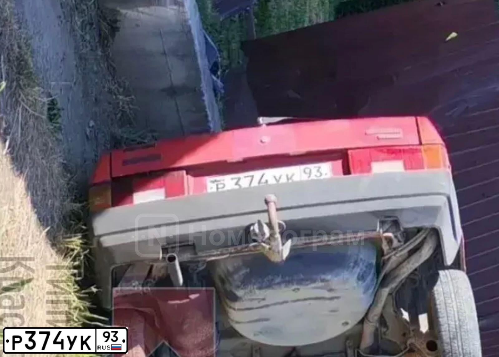 Фото автомобиля LADA 2109 SAMARA, 1987 — госномер Р374УК93. Цвет: ВИШНЕВЫЙ