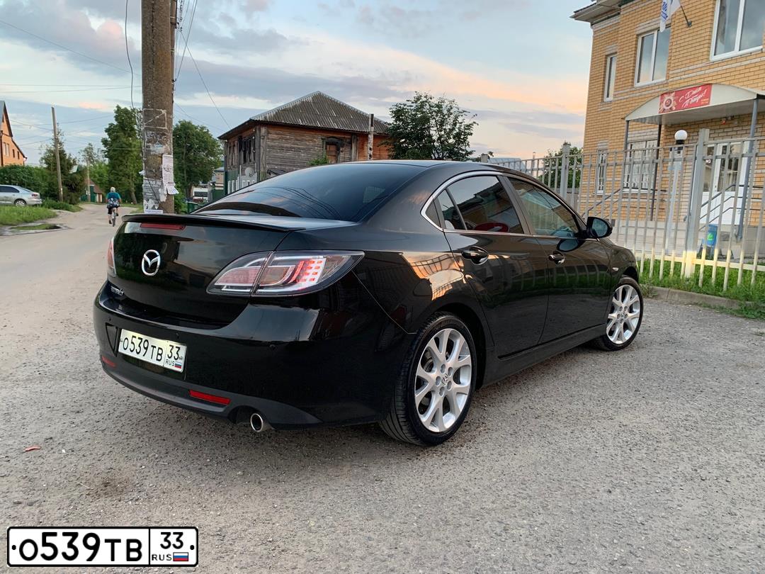 Фото автомобиля MAZDA 6, 2007 — госномер О539ТВ33. Цвет: ЧЕРНЫЙ