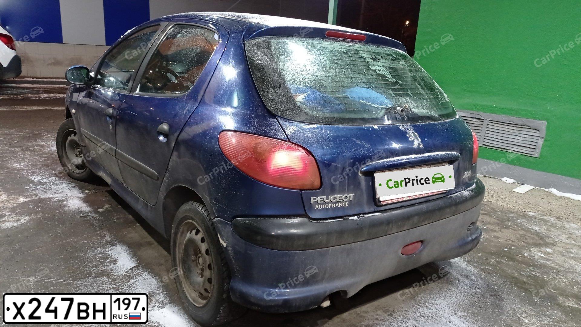 Фото автомобиля PEUGEOT 206, 2007 — госномер Х247ВН197. Цвет: синий
