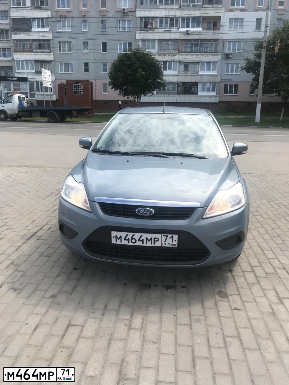 Фото автомобиля FORD FOCUS, 2009 — госномер Т258МА71. Цвет: СЕРО-ГОЛУБОЙ
