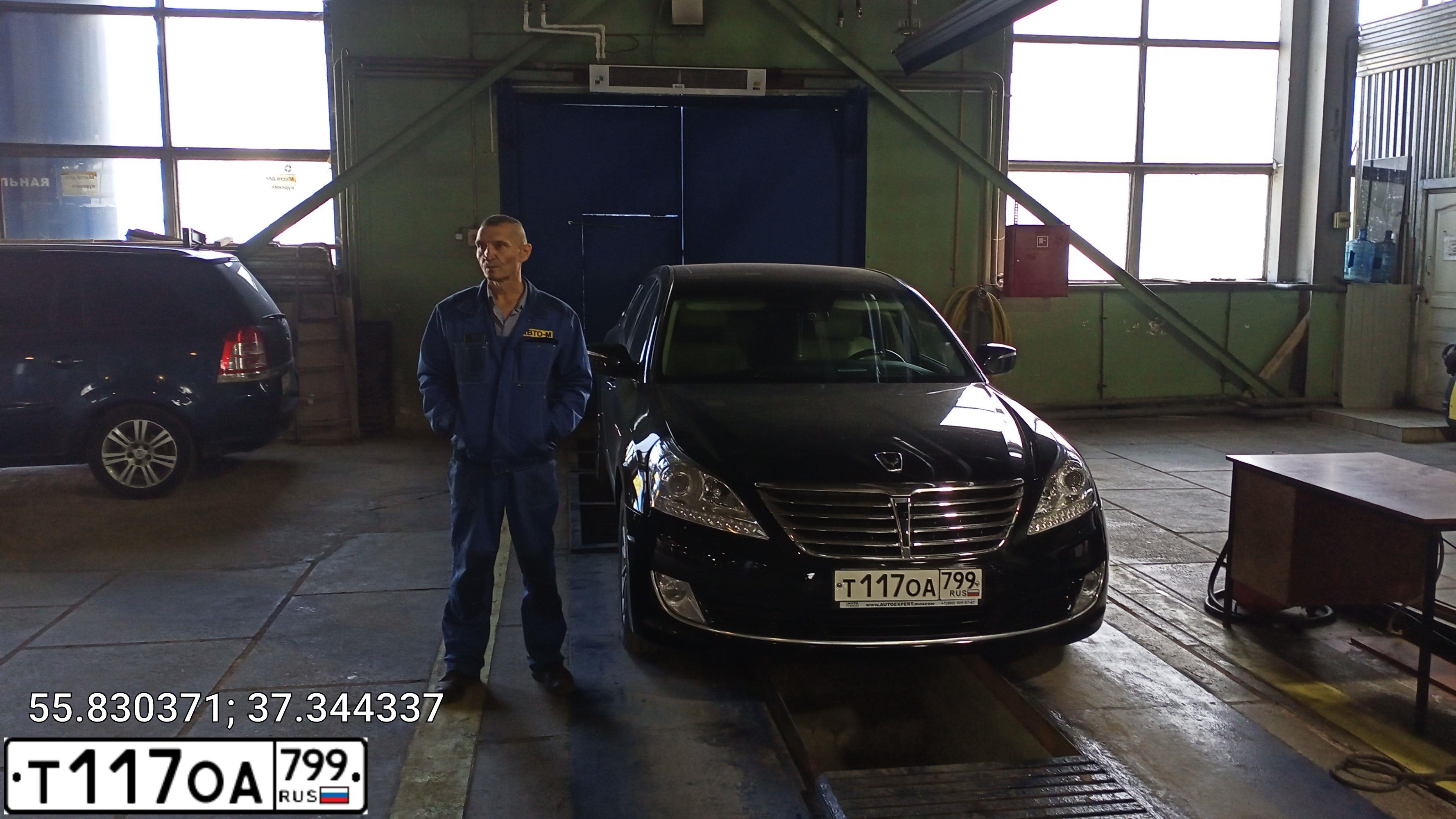 Фото автомобиля HYUNDAI EQUUS, 2015 — госномер Т117ОА799. Цвет: ЧЕРНЫЙ