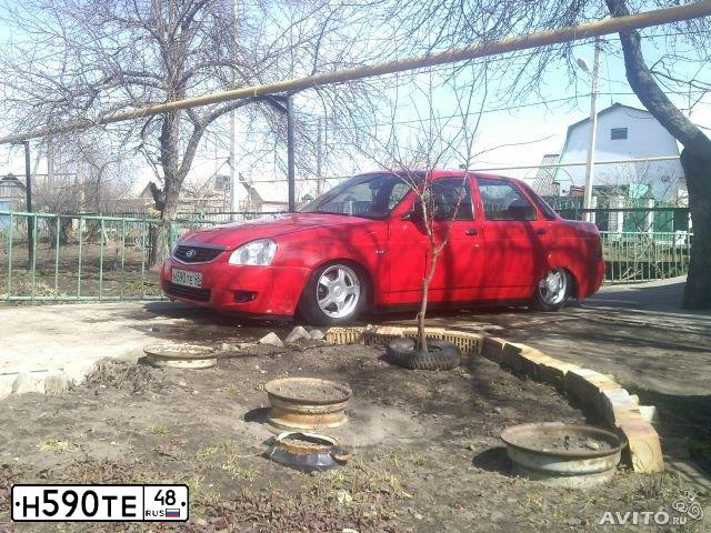 Фото автомобиля LADA 2170 PRIORA, 2008 — госномер Н590ТЕ48. Цвет: ГРАФИТ