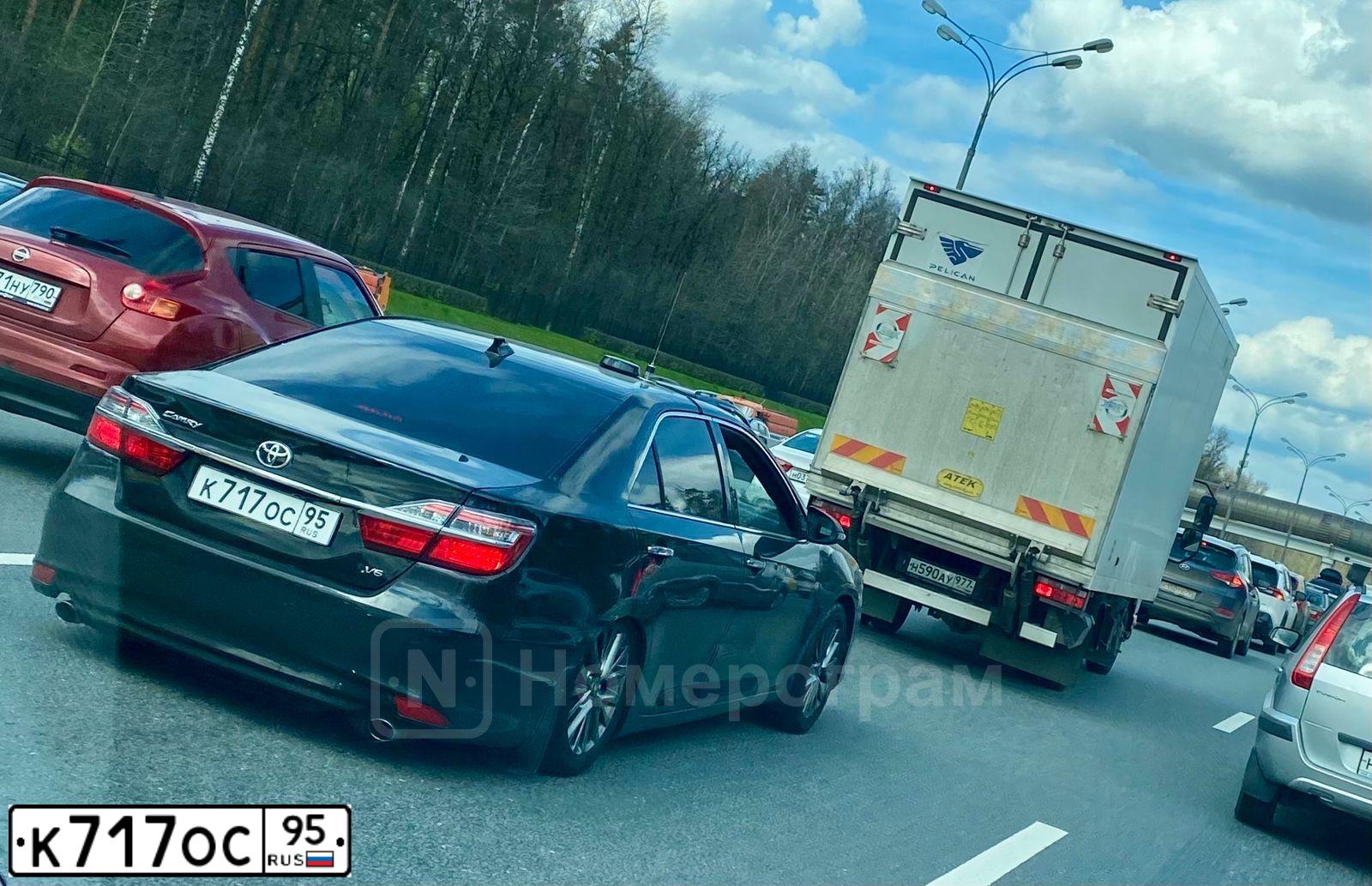 Фото автомобиля TOYOTA CAMRY, 2012 — госномер К717ОС95. Цвет: ЧЕРНЫЙ МЕТАЛЛИК