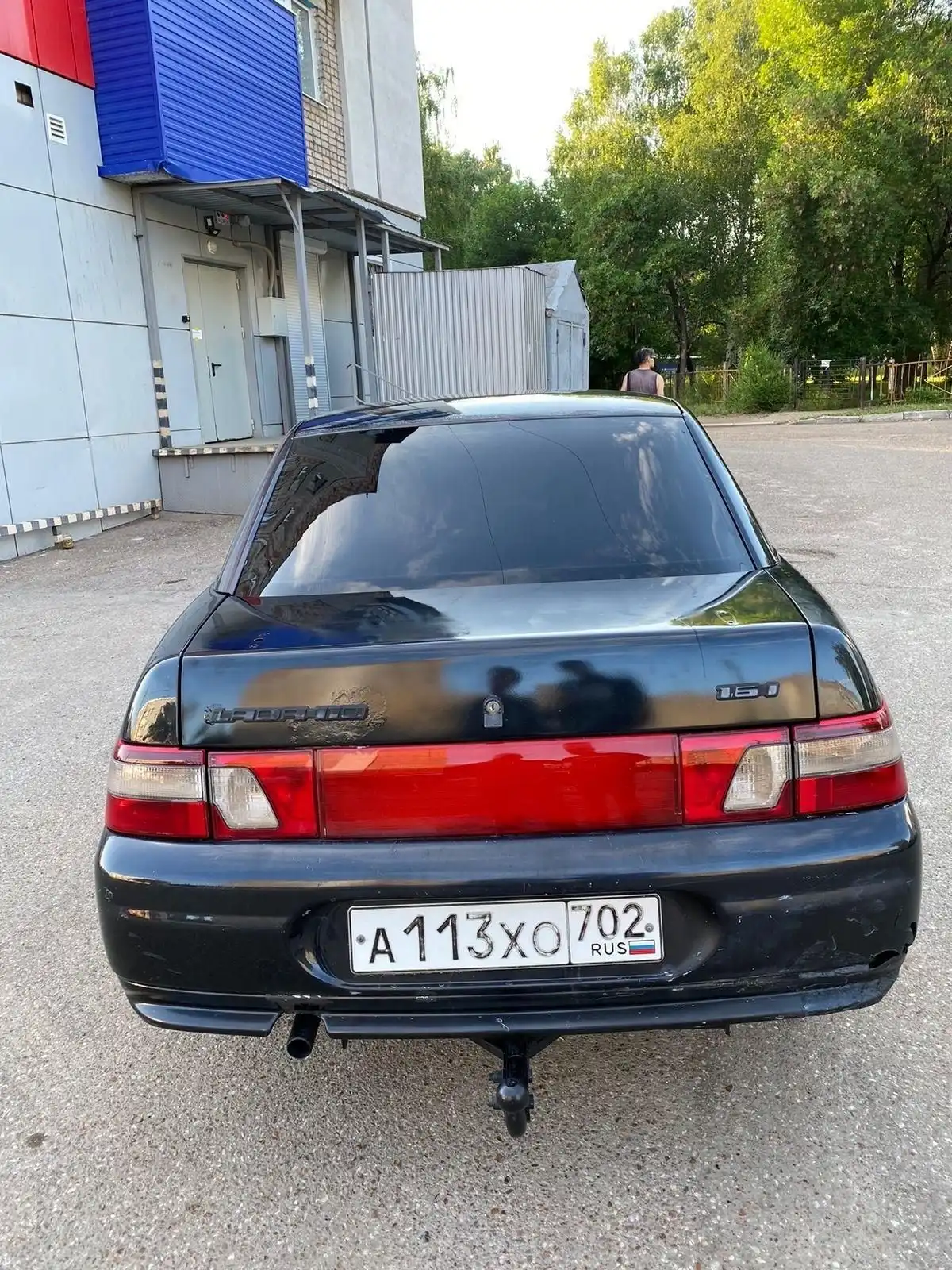 Фото автомобиля LADA 1117 KALINA, 2012 — госномер В230ОР102. Цвет: Сине-Черный