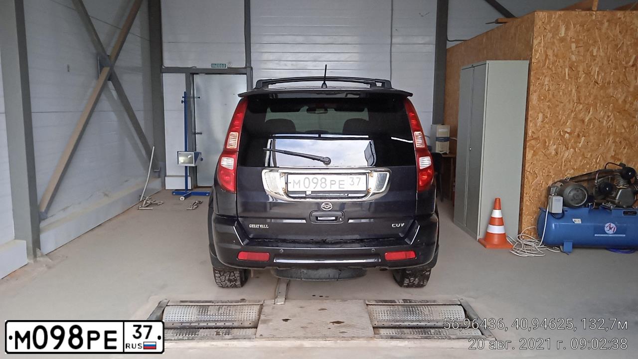 Фото автомобиля GREAT WALL HOVER, 2008 — госномер В793СС37. Цвет: ЧЕРНЫЙ