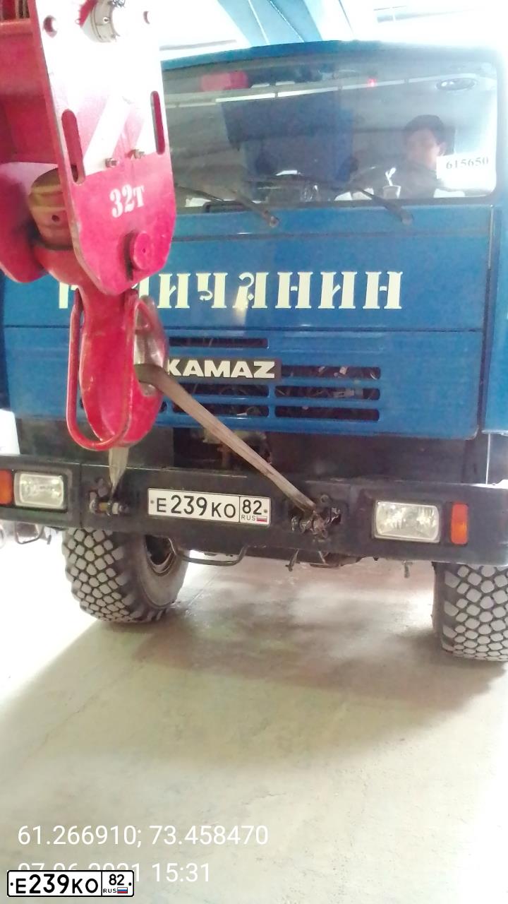 Фото автомобиля KAMAZ 6350 /8X8/ MUSTANG, 2012 — госномер Е239КО82. Цвет: СИНИЙ