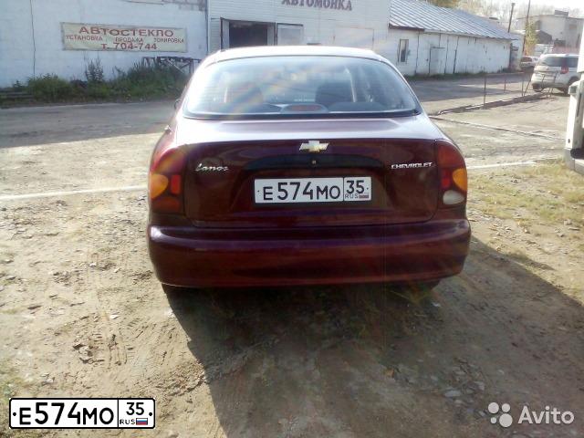 Фото автомобиля ZAZ LANOS, 2008 — госномер Е574МО35. Цвет: ВИШНЕВЫЙ
