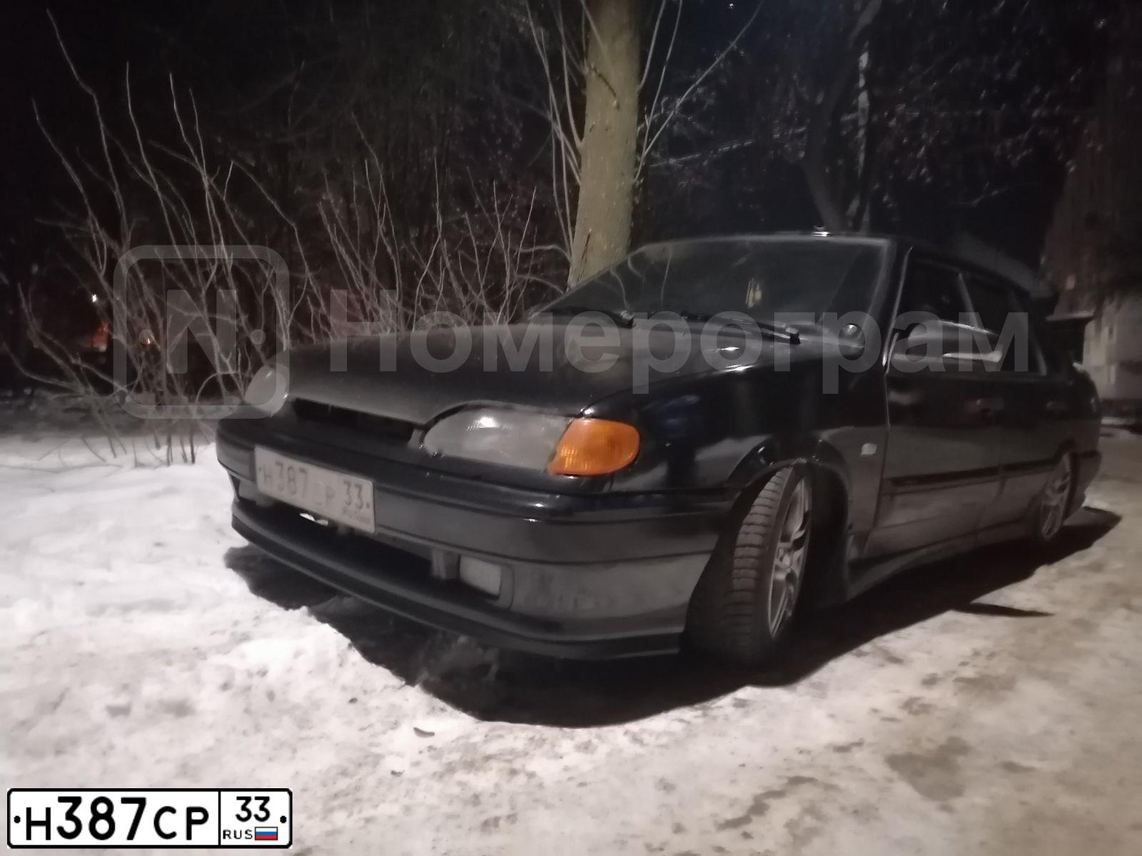 Фото автомобиля LADA 2115 SAMARA, 2006 — госномер Н387СР33. Цвет: ЧЕРНЫЙ