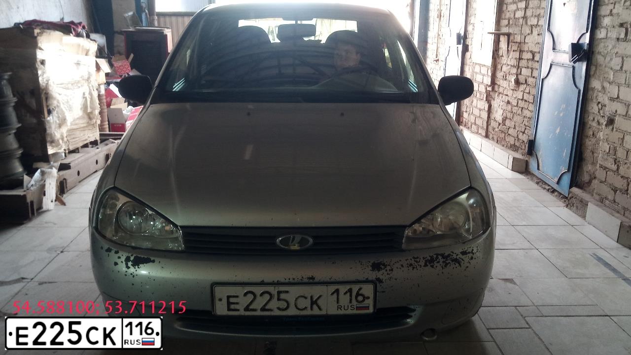 Фото автомобиля LADA 1118 KALINA, 2008 — госномер О595КН716. Цвет: СЕРЕБРИСТЫЙ