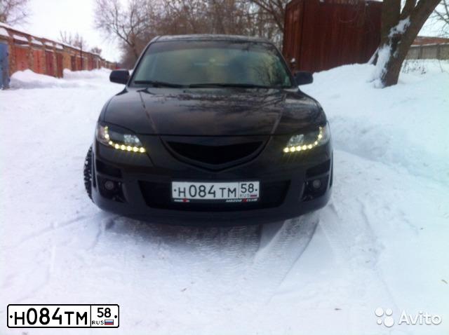 Фото автомобиля MAZDA 3, 2007 — госномер Н084ТМ58. Цвет: ЧЕРНЫЙ