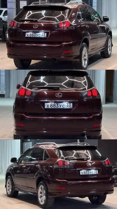 Фото автомобиля LEXUS RX, 2007 — госномер Х883УС33. Цвет: БОРДОВЫЙ