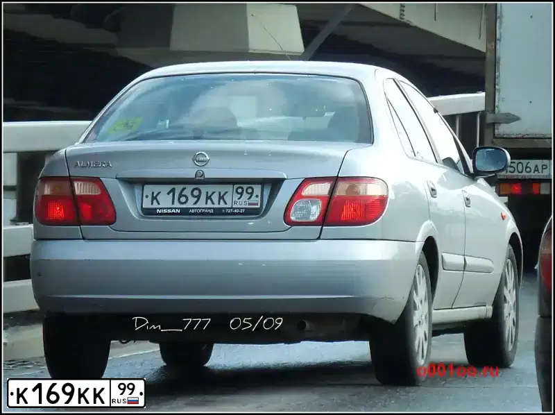 Фото автомобиля NISSAN ALMERA, 2004 — госномер К169КК99. Цвет: СВЕТЛО-СЕРЫЙ