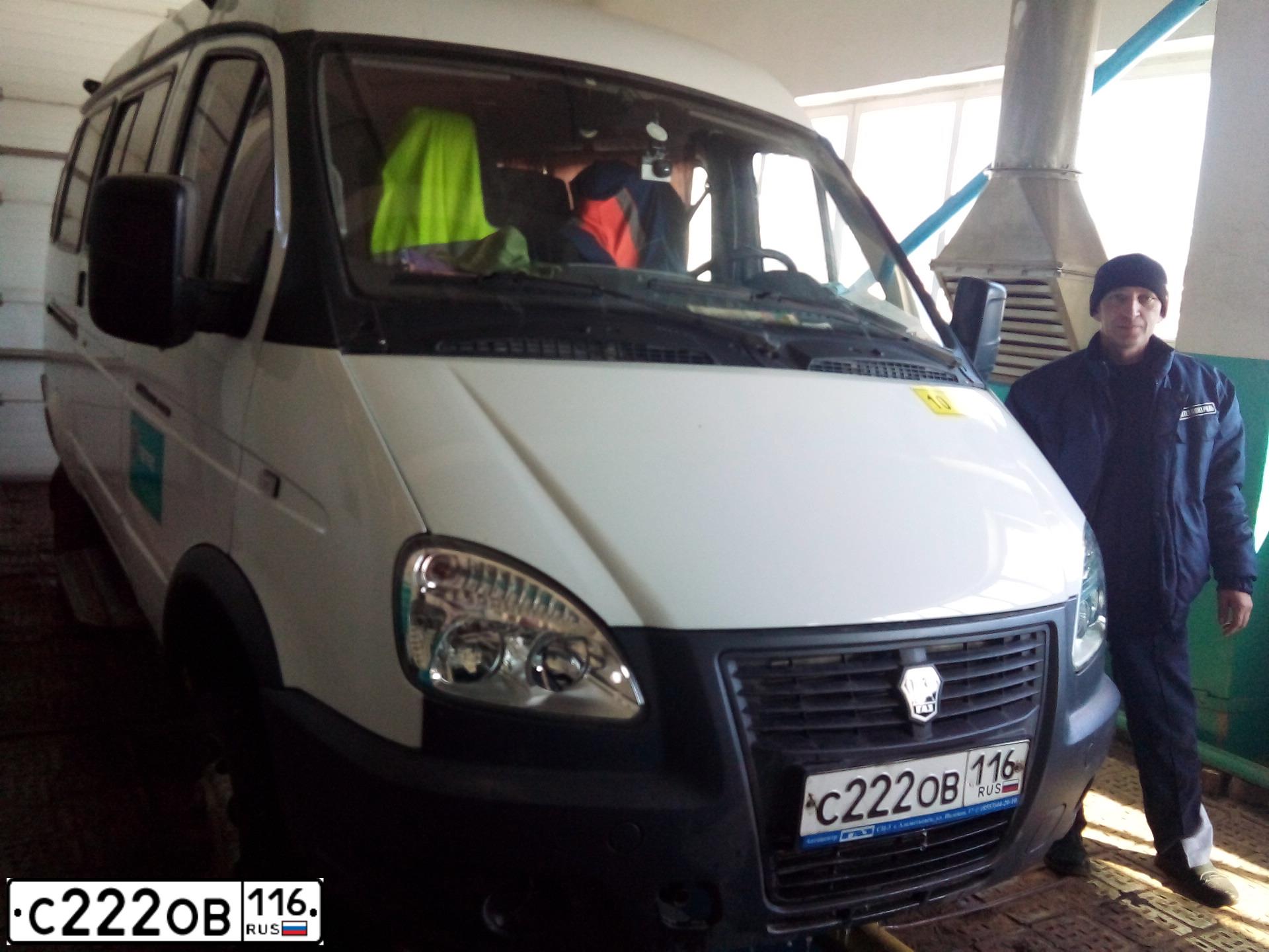 Фото автомобиля UAZ 2206, 2012 — госномер С222ОВ116. Цвет: БЕЛАЯ НОЧЬ