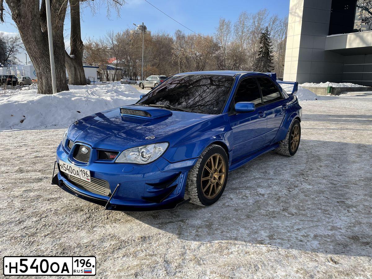 Фото автомобиля SUBARU IMPREZA, 2006 — госномер А367ХУ156. Цвет: синий
