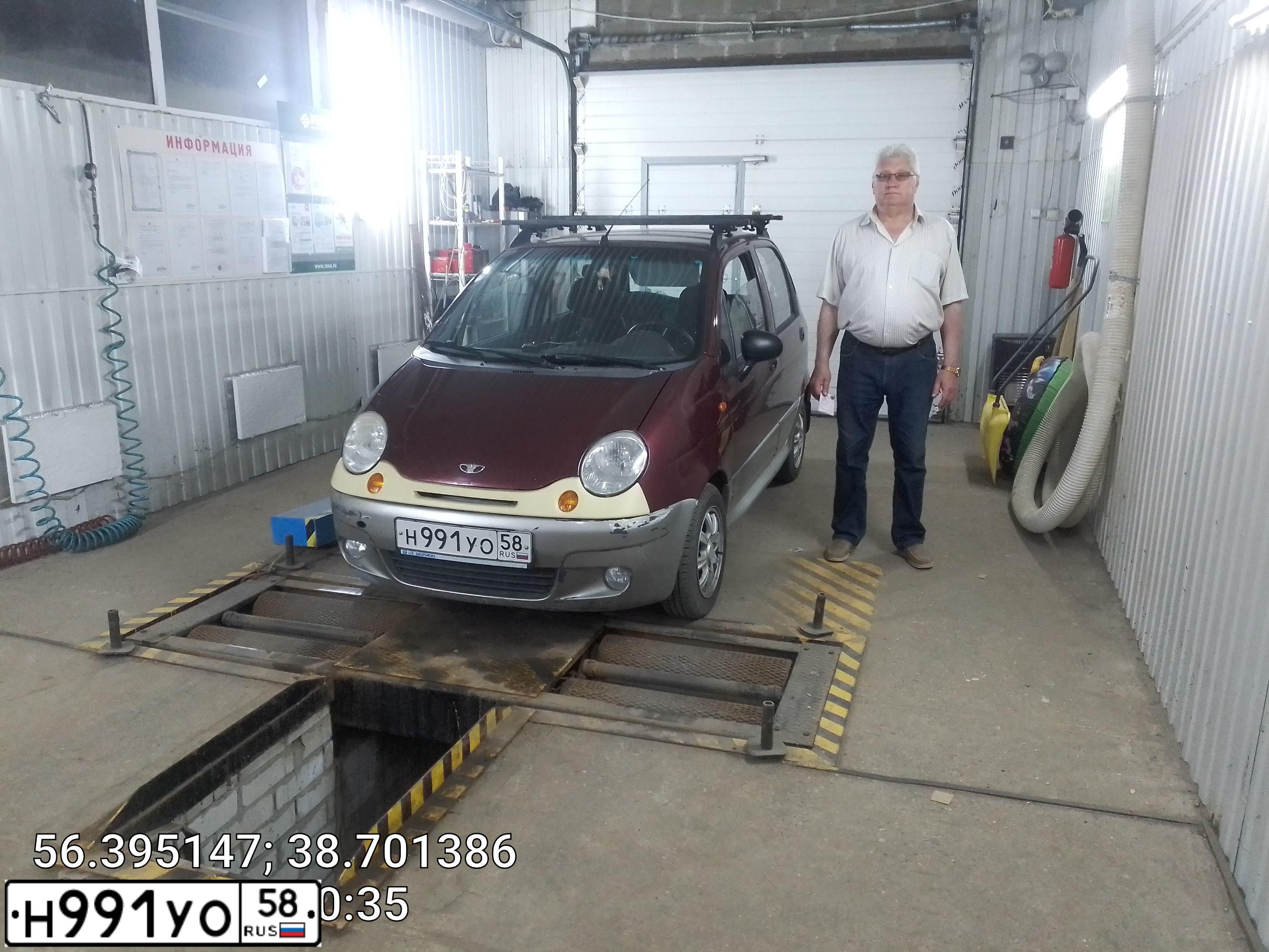 Фото автомобиля DAEWOO MATIZ, 2010 — госномер У463ТМ33. Цвет: СПЕЛАЯ ВИШНЯ
