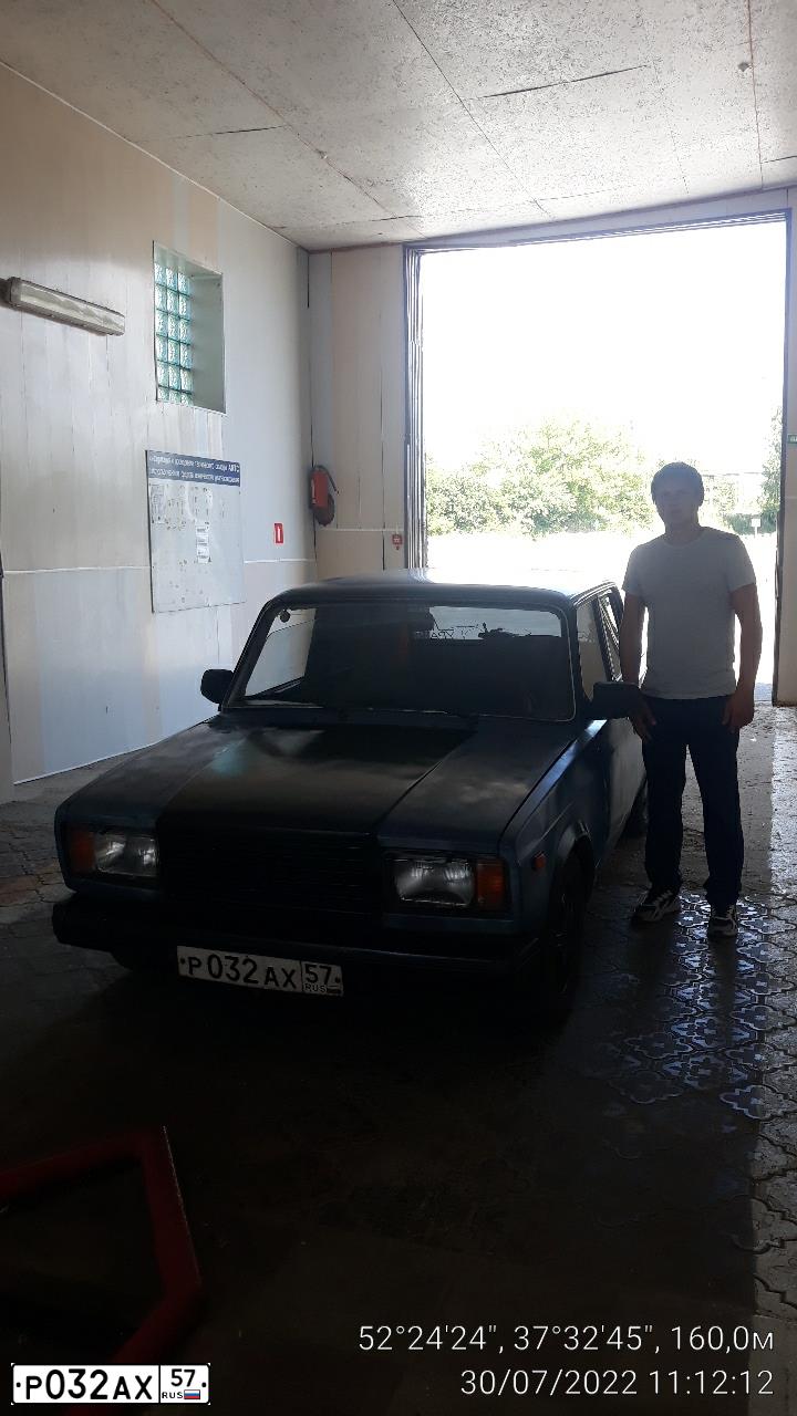 Фото автомобиля LADA 2107, 2007 — госномер У005СУ57. Цвет: синий