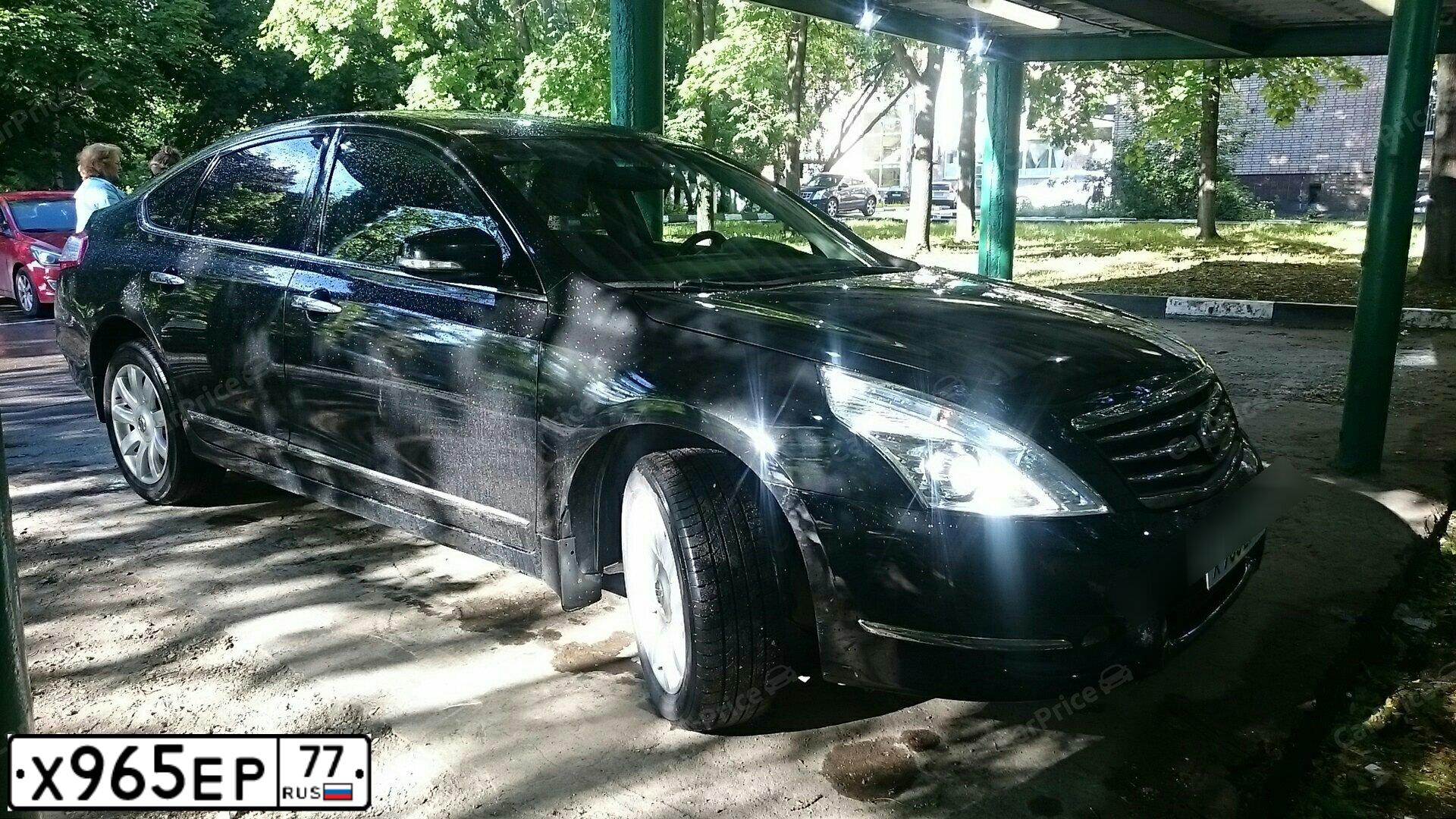 Фото автомобиля NISSAN TEANA, 2011 — госномер Е013НВ164. Цвет: ЧЕРНЫЙ