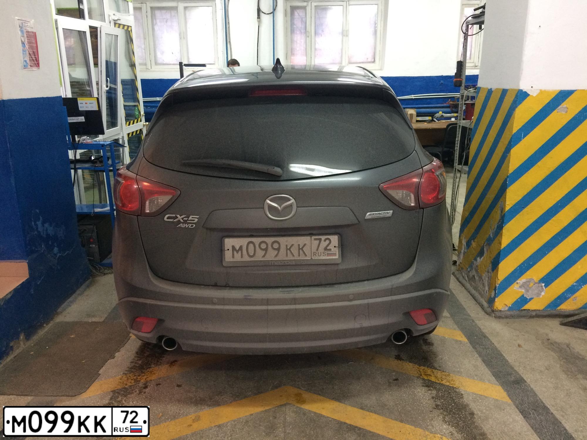 Фото автомобиля MAZDA CX-5, 2014 — госномер М099КК72. Цвет: СЕРЫЙ
