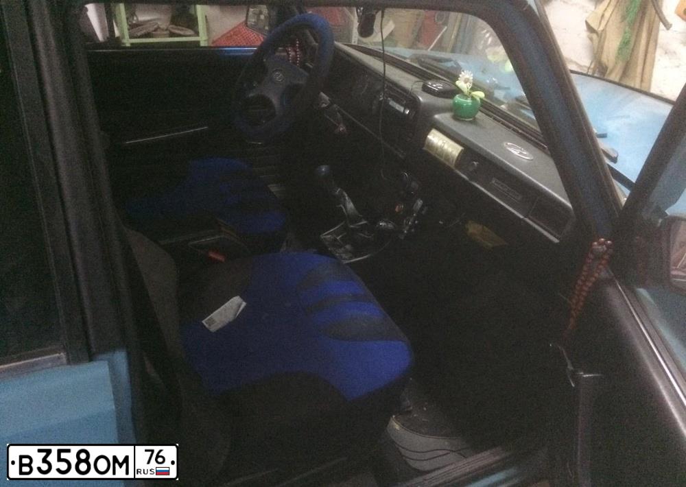 Фото автомобиля LADA 2107, 2004 — госномер В358ОМ76. Цвет: Серо-Синий