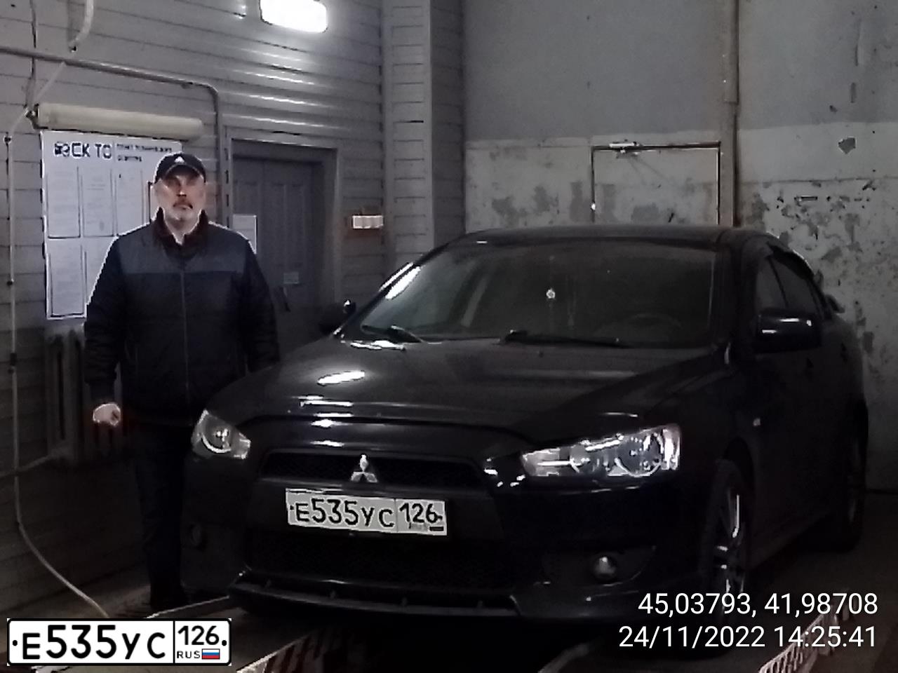 Фото автомобиля MITSUBISHI LANCER, 2008 — госномер А648ЕМ181. Цвет: ЧЕРНЫЙ
