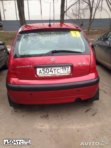 Фото автомобиля CITROEN C3, 2003 — госномер В303ТМ750. Цвет: Красный
