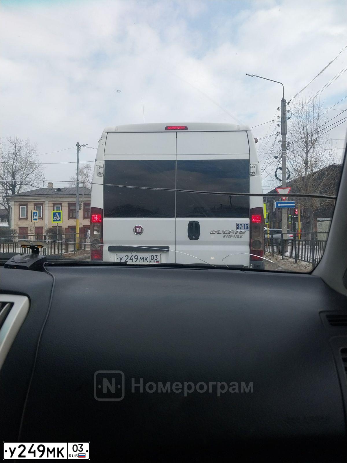 Фото автомобиля FIAT DUCATO, 2014 — госномер У249МК03. Цвет: Белый