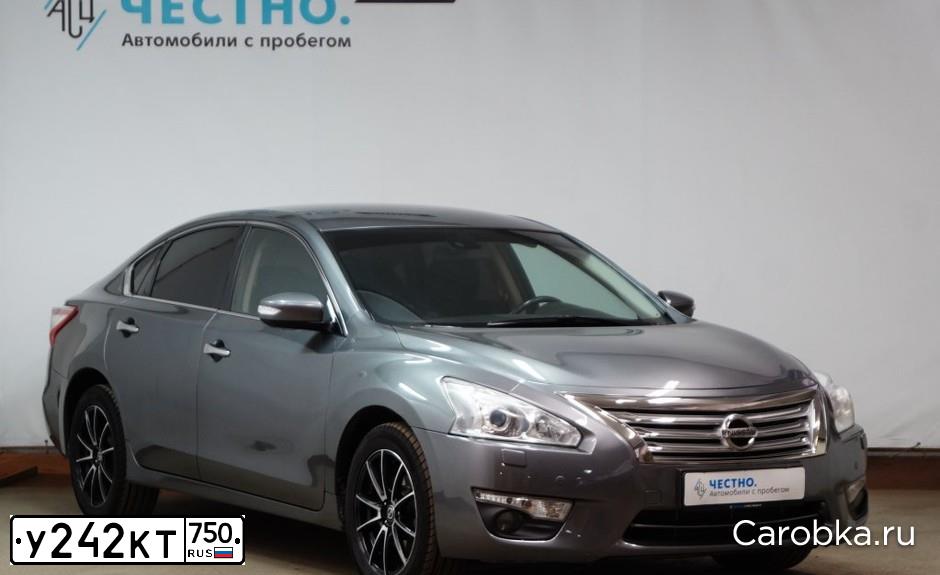 Фото автомобиля NISSAN TEANA, 2015 — госномер Р710ОХ799. Цвет: СЕРЫЙ