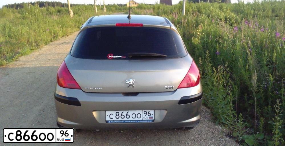 Фото автомобиля PEUGEOT 308, 2011 — госномер Т054МР45. Цвет: СЕРО-БЕЖЕВЫЙ