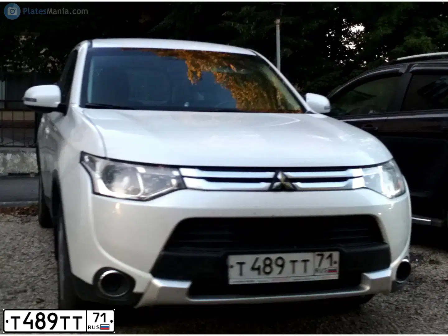 Фото автомобиля MITSUBISHI OUTLANDER, 2014 — госномер Т403ТР71. Цвет: Белый