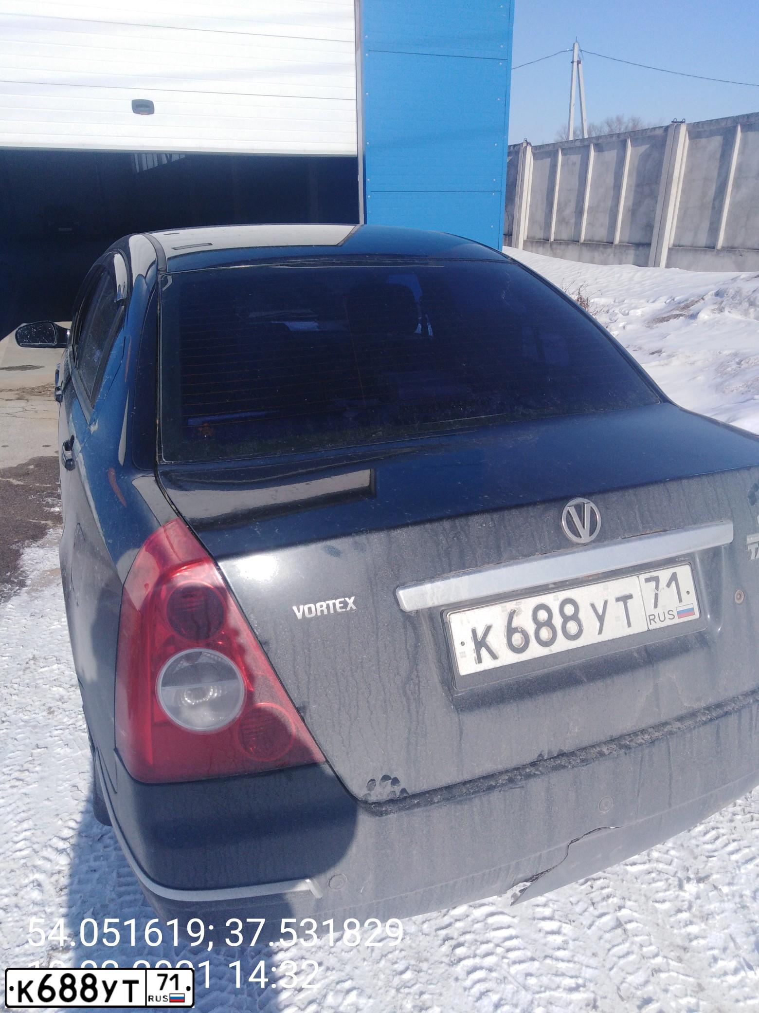 Фото автомобиля TAGAZ VORTEX ESTINA, 2010 — госномер К688УТ71. Цвет: ЧЕРНЫЙ